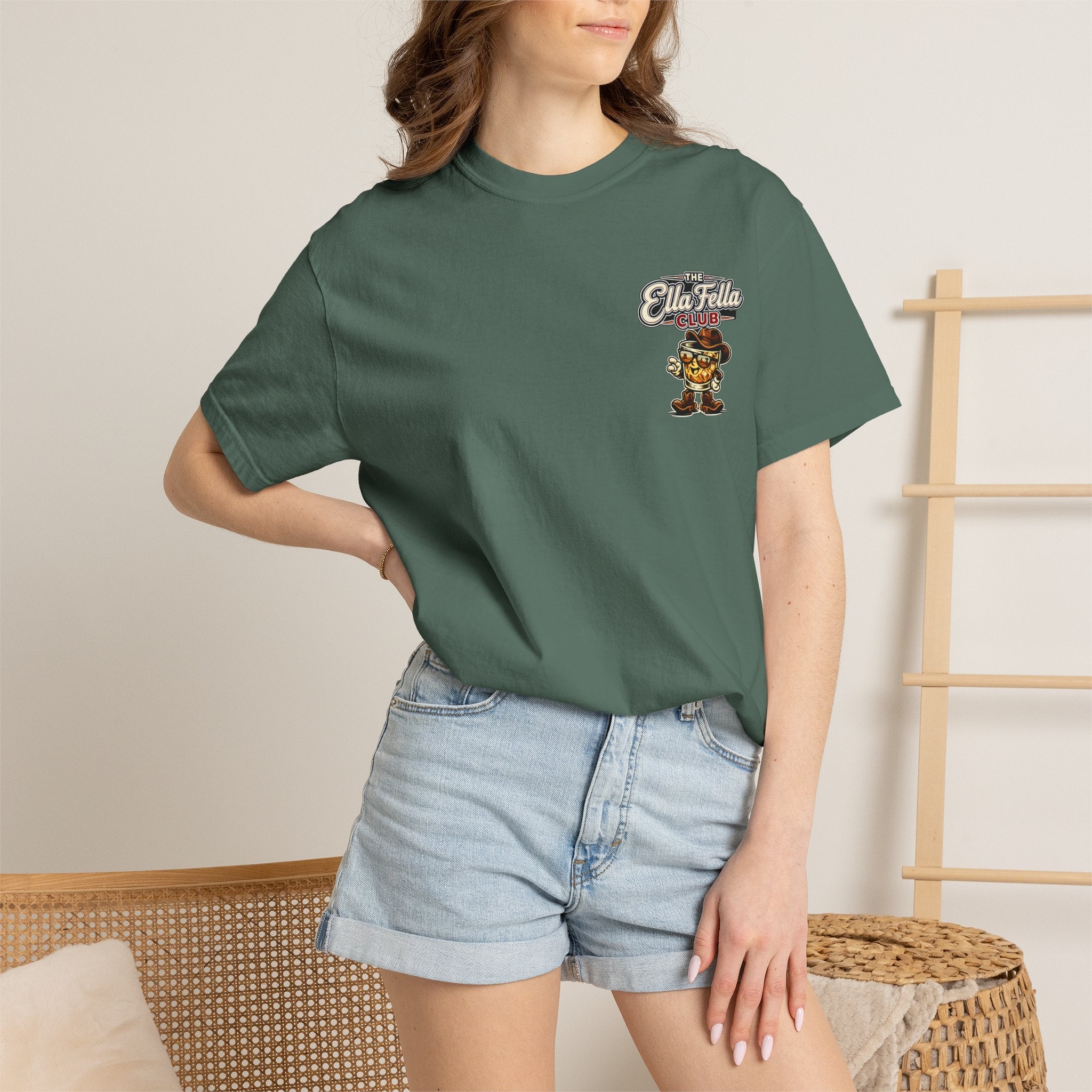 Ella Fella Club T-Shirt — Retro BBQ Mascot Graphic Tee