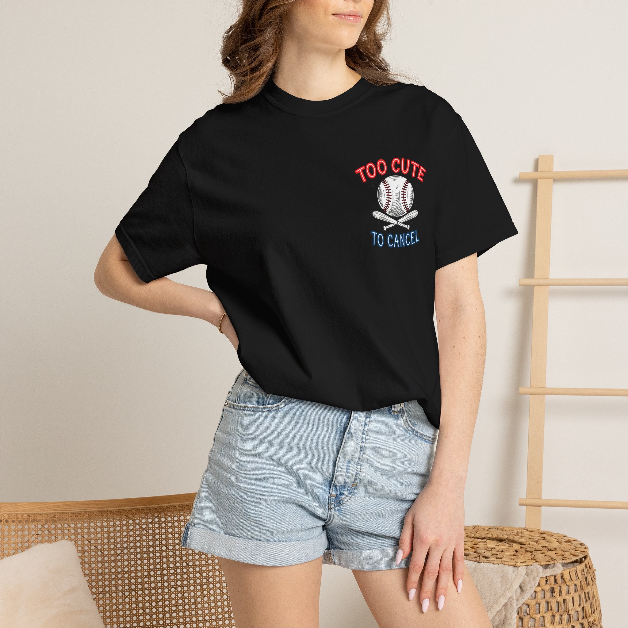 Baseball Mom T-Shirt — "My Boy Might Not Always Swing But I Do So Watch Your Mouth" Garment-Dyed Tee
