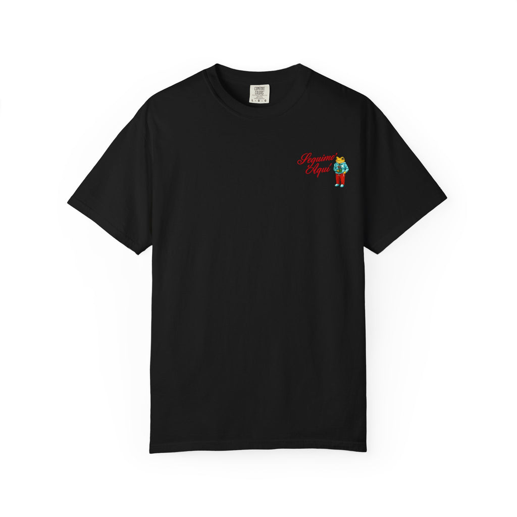 Spanish Quote T-Shirt — “Mientras uno está vivo…” Chest Graphic & Back Typography