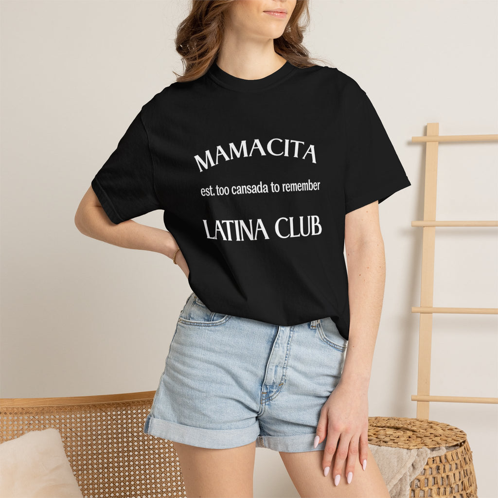 Mamacita Latina Club T‑Shirt — 'est. too cansada to remember' Graphic Tee