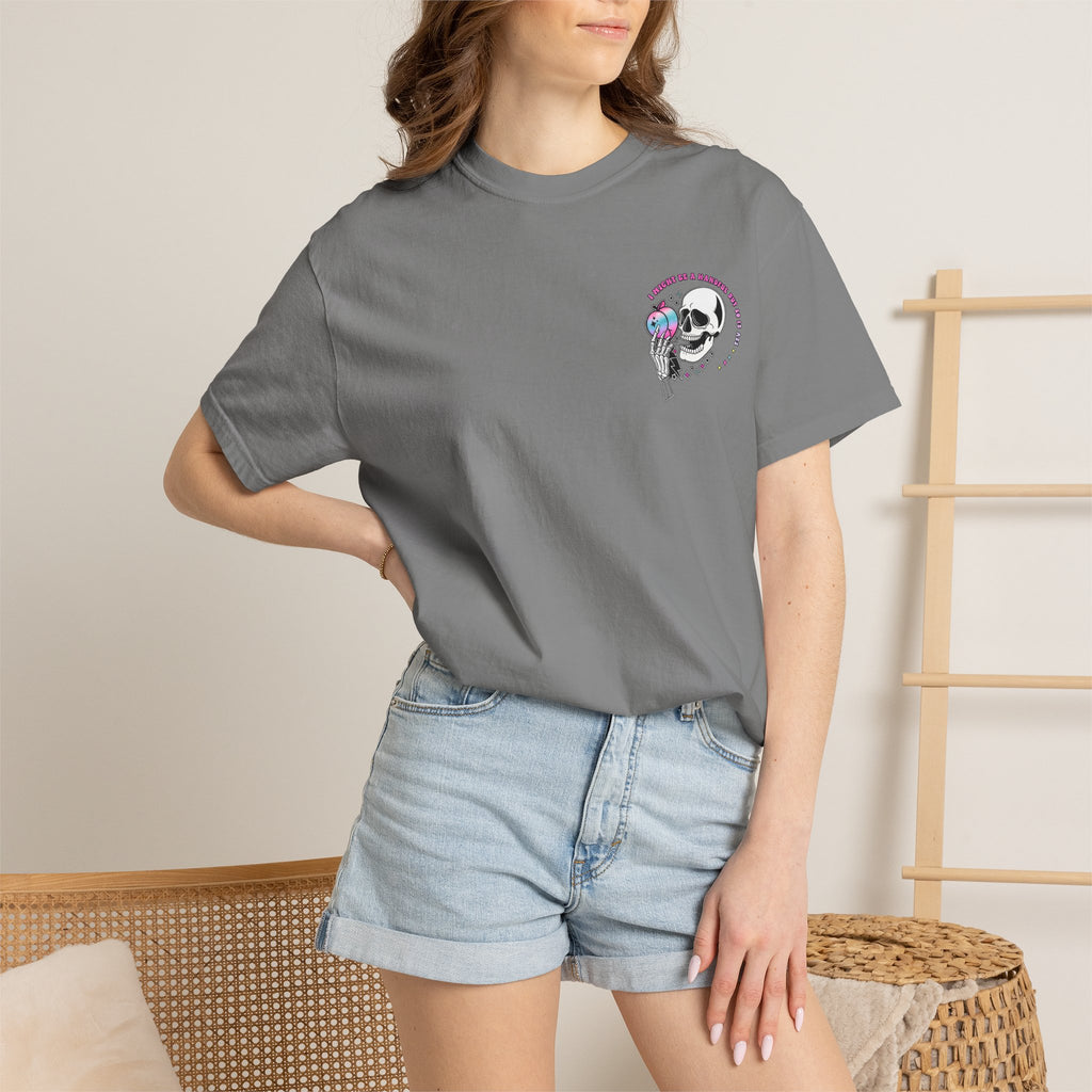 Skull & Skeletal Hand T-Shirt — "I Might Be A Handful But So Is This Ass" Retro Graphic Tee