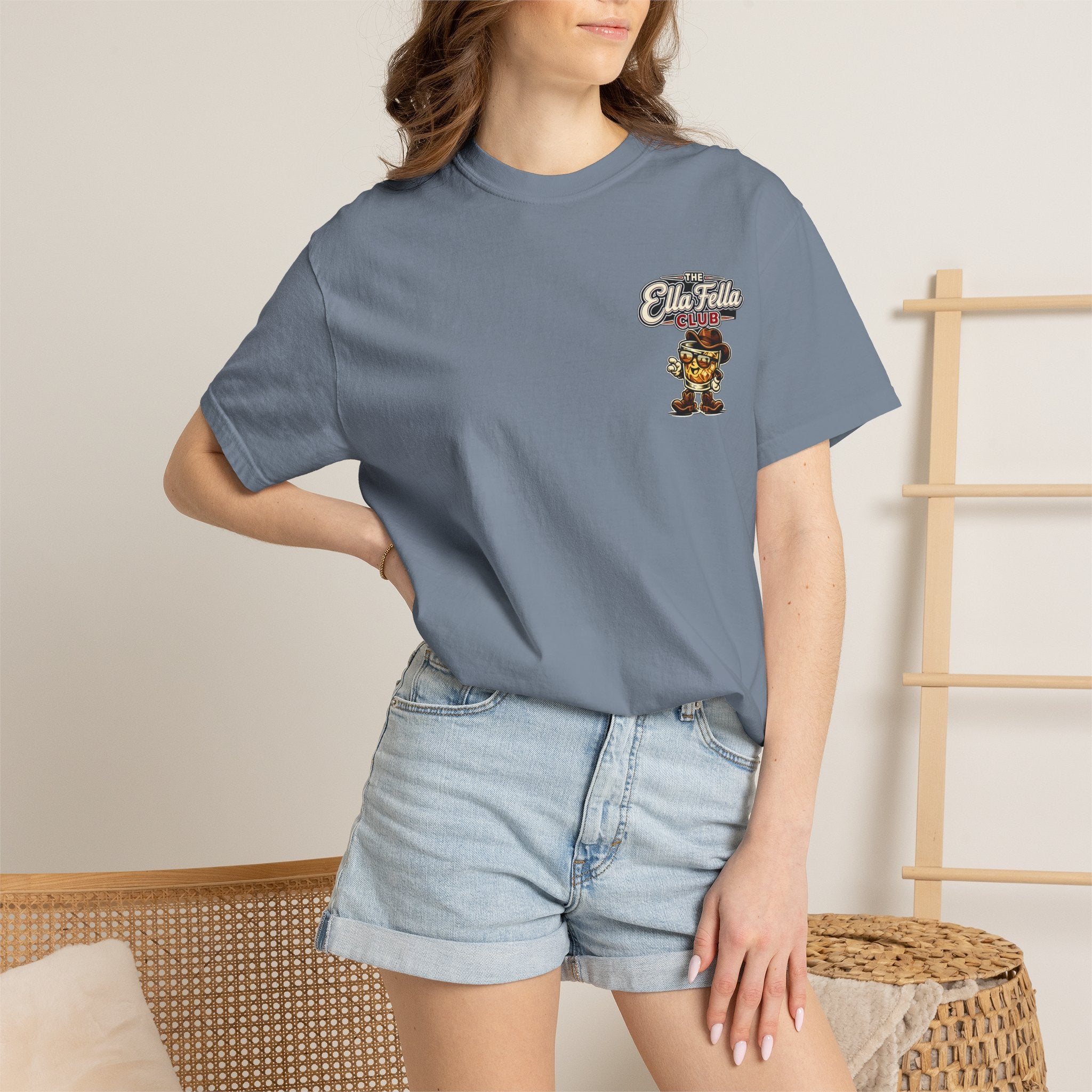 Ella Fella Club T-Shirt — Retro BBQ Mascot Graphic Tee
