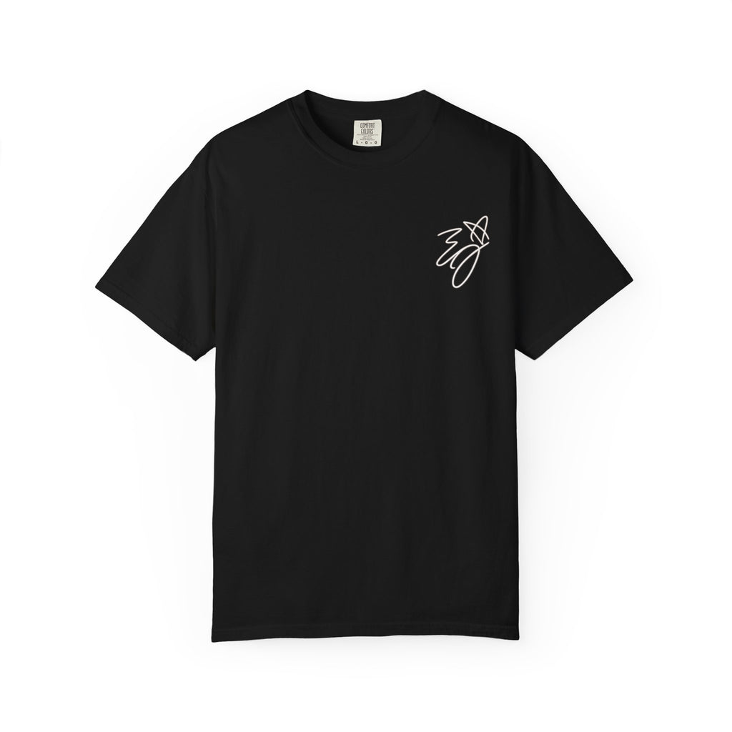 Singer Photo T-Shirt — Black Acoustic Guitar Portrait Tee