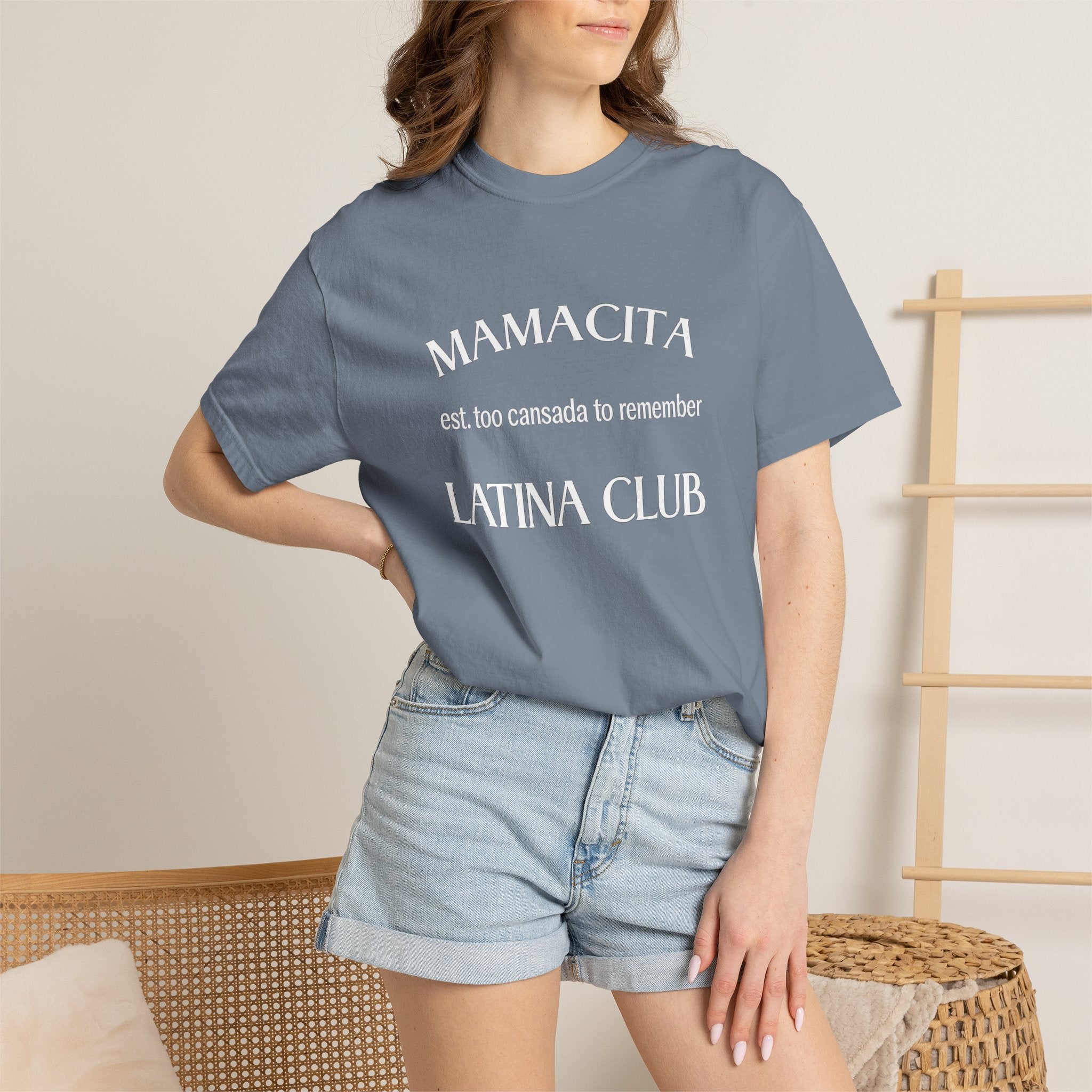 Mamacita Latina Club T‑Shirt — 'est. too cansada to remember' Graphic Tee