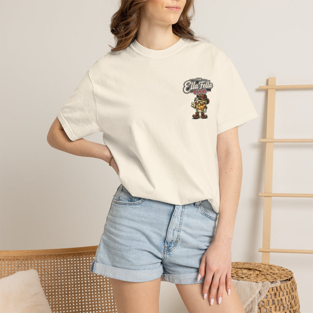 Ella Fella Club T-Shirt — Retro BBQ Mascot Graphic Tee