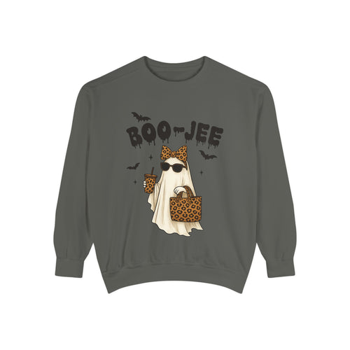 Boo-jee Ghost Sweatshirt — Leopard Print Halloween Pullover