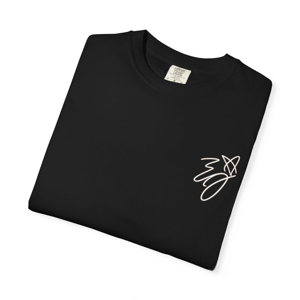 Singer Photo T-Shirt — Black Acoustic Guitar Portrait Tee