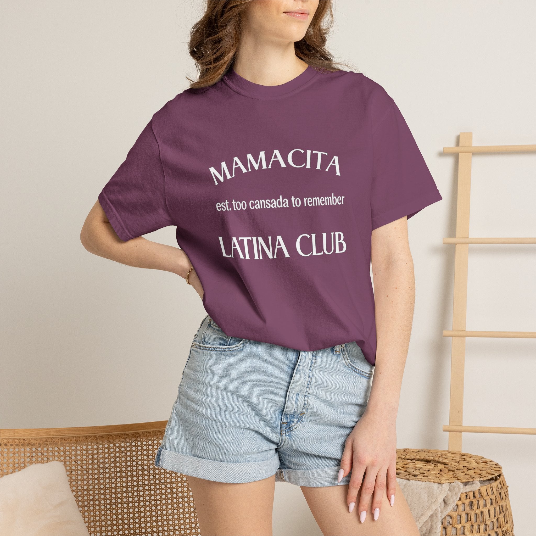 Mamacita Latina Club T‑Shirt — 'est. too cansada to remember' Graphic Tee
